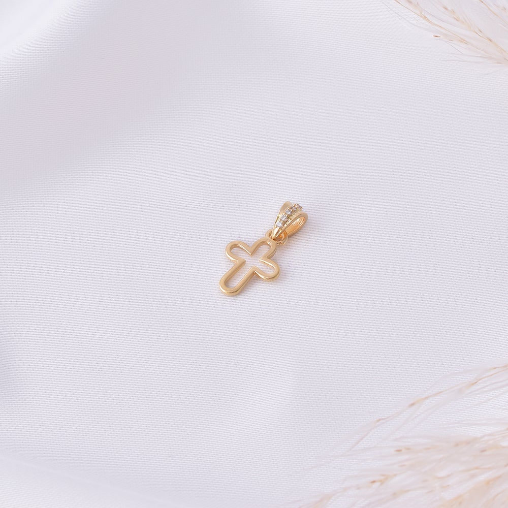Open Cross Pendant - 18K Gold Filled