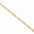 Figaro Chain Necklace - 18K Gold Filled — Close up · chain weave detail