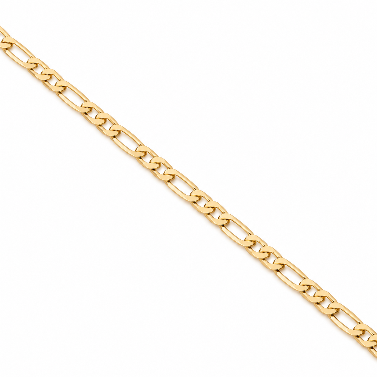 Figaro Chain Necklace - 18K Gold Filled — Close up · chain weave detail