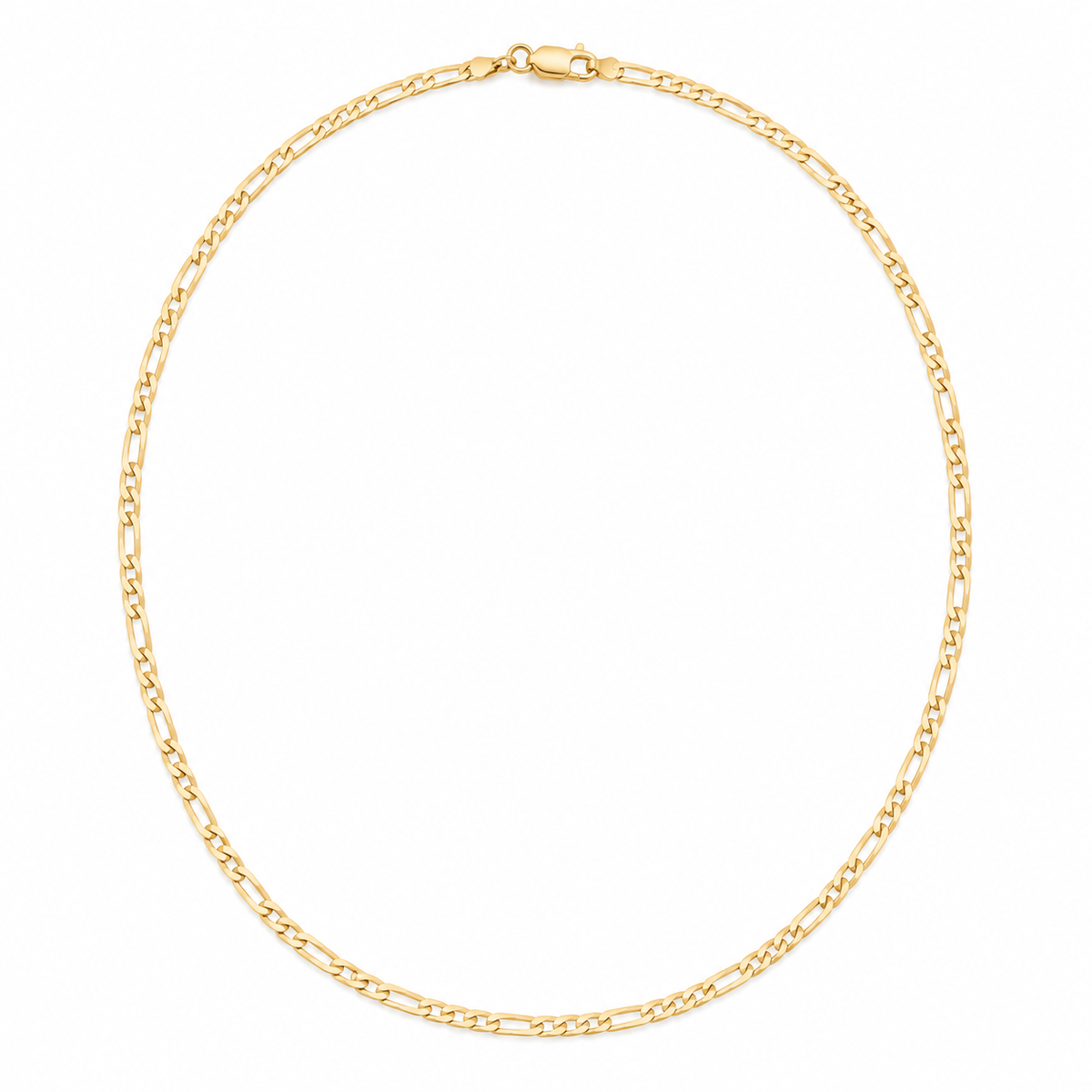 Figaro Chain Necklace - 18K Gold Filled — Product view · white background
