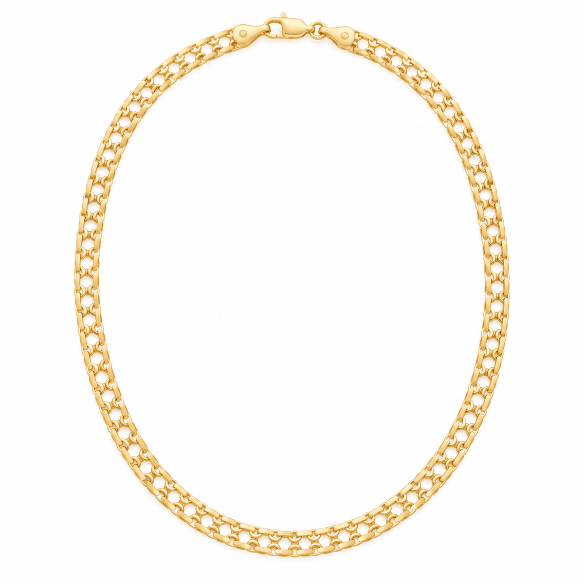 Cadena caballero de oro laminado 18K tipo eslabón – 24 pulgadas — Product view · white background