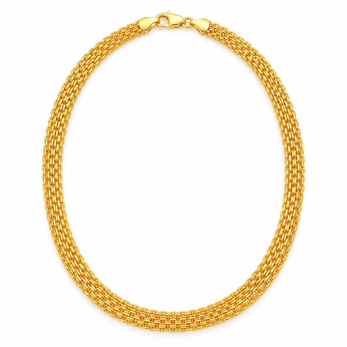 Wheat Chain Necklace 18K Gold Filled – 23.6” — Product view · white background