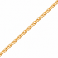 Loose Rope Chain Necklace 18K Gold Filled – 17.7” — Close up · chain weave detail