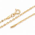 Diamond Cut Station Chain 18K Gold Filled – 17.7” — Close up · chain weave detail