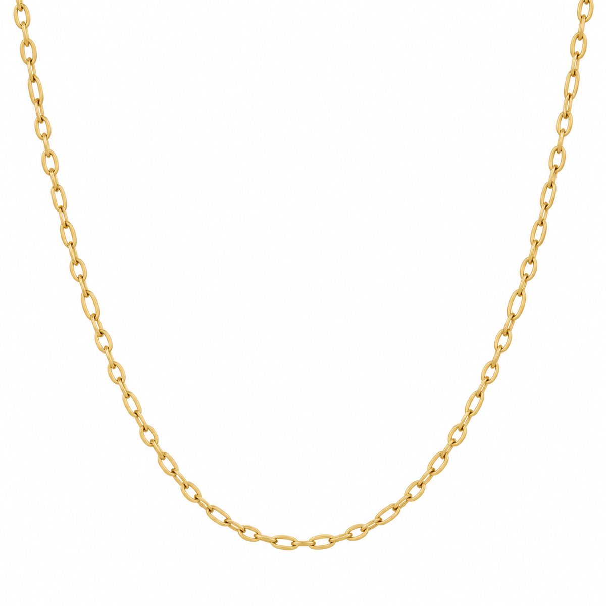 Delicate Chain 18K Gold Filled 18 Inches — Close up · chain weave detail
