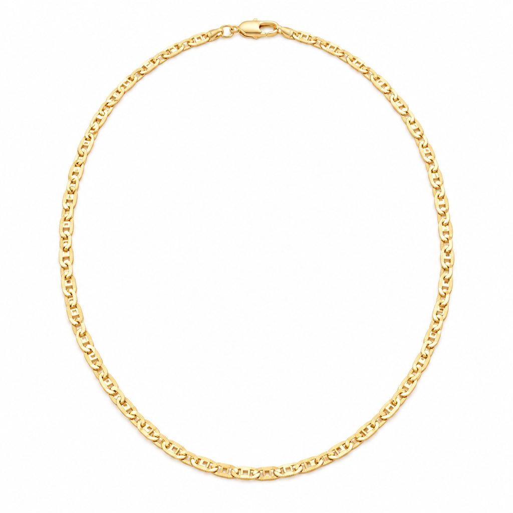 Figaro Chain Necklace - 18K Gold Filled — Product view · white background