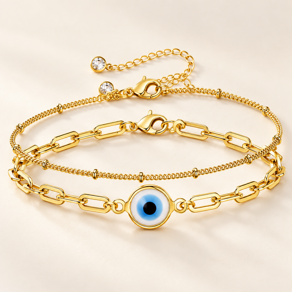 Elara Evil Eye Bracelet – individual close-up showing design details