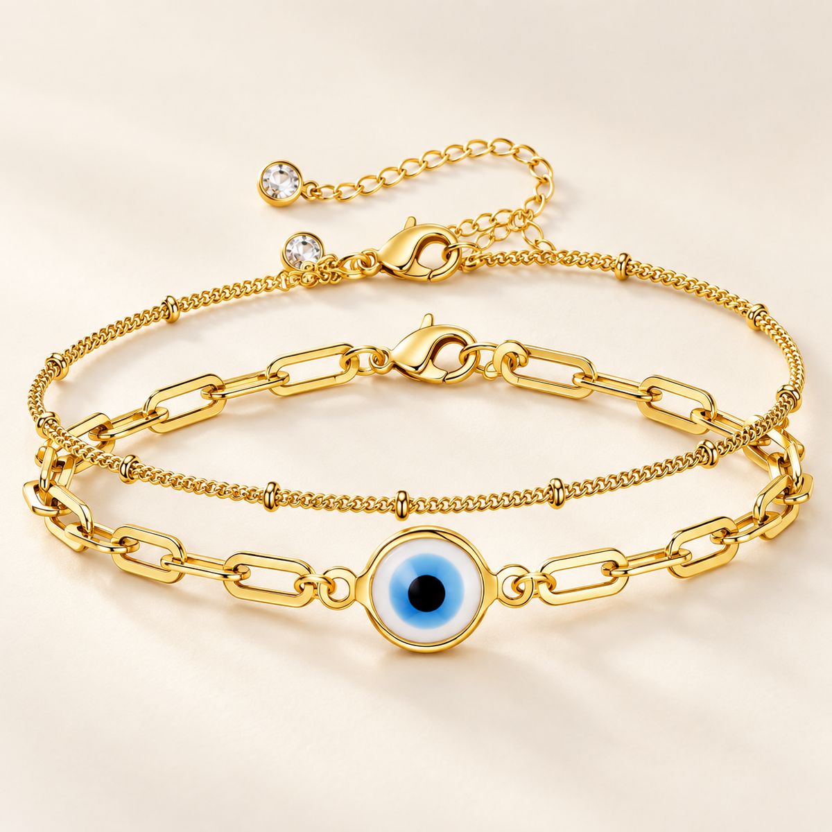 Elara Evil Eye Bracelet – individual close-up showing design details