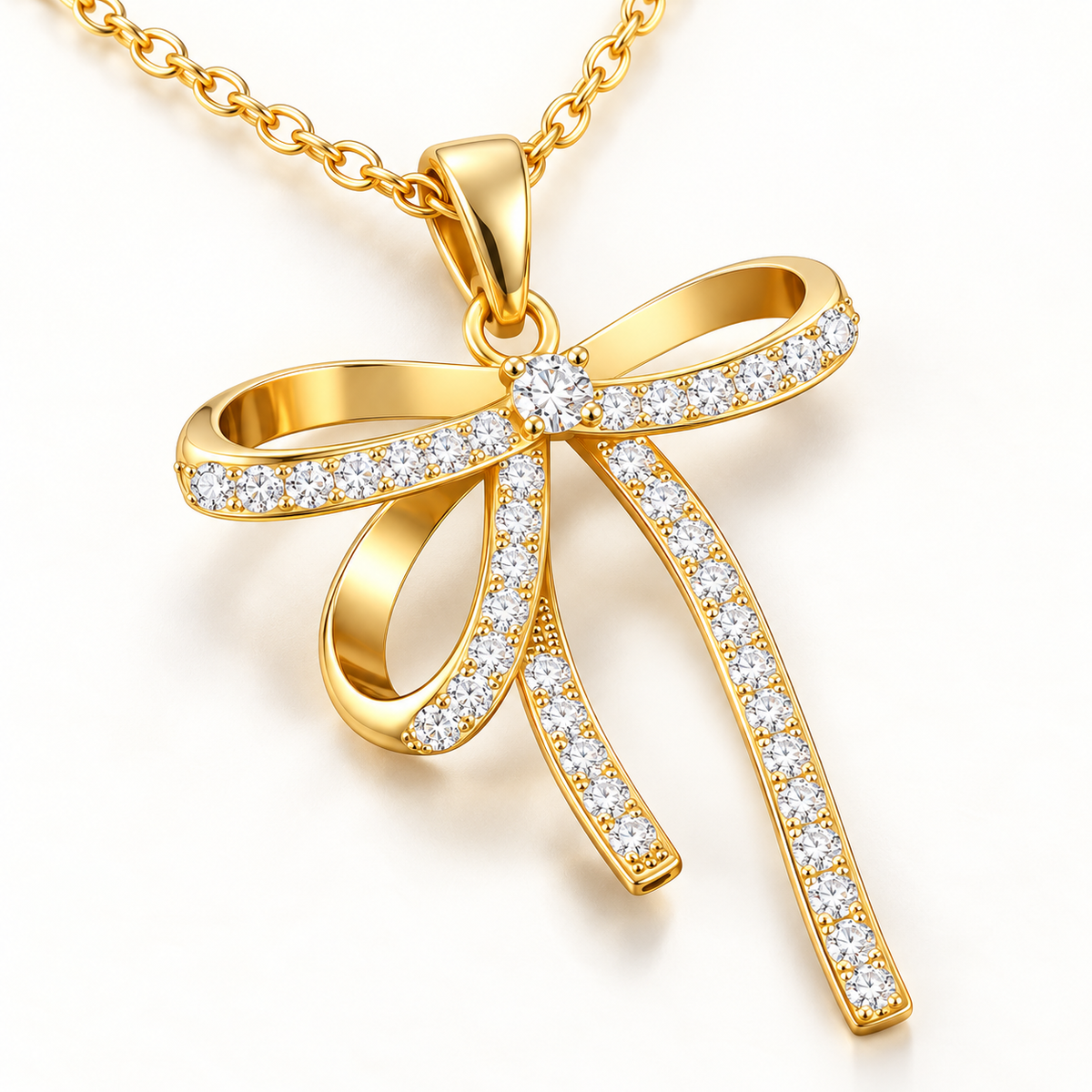 Noelle Bow Necklace – individual close-up showing design details