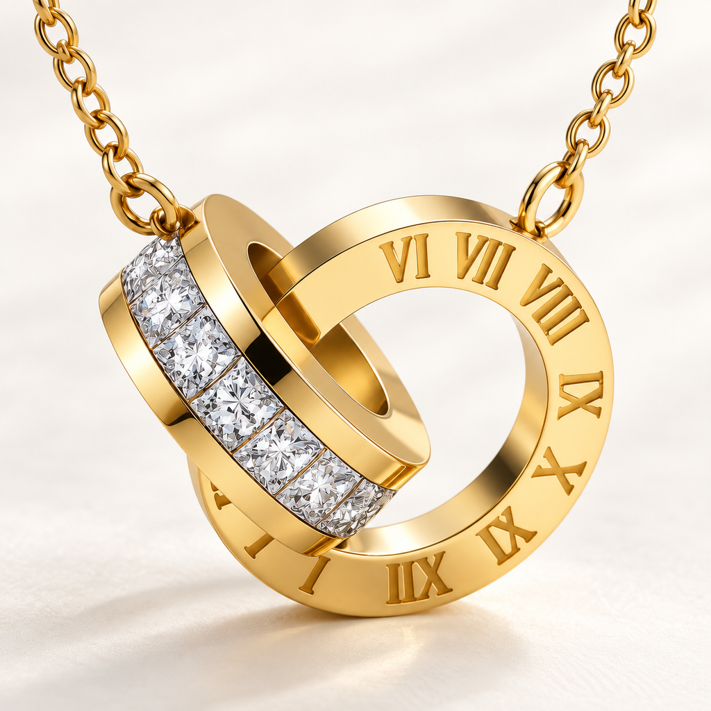 Serena Interlocking Necklace – individual close-up showing design details