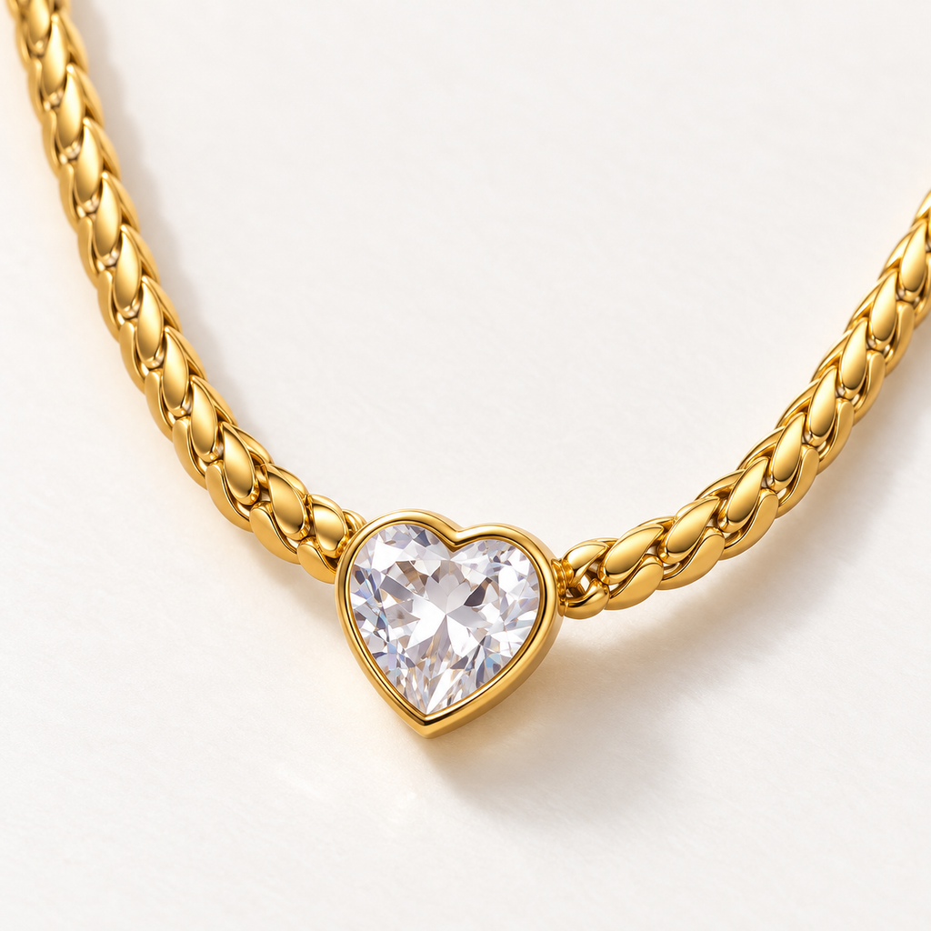 Belle Heart Necklace – individual close-up showing design details