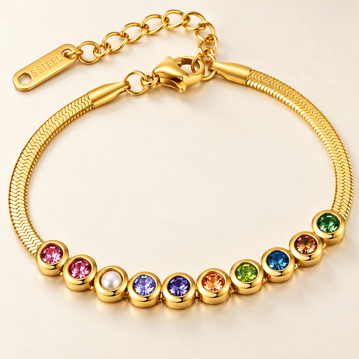 Nina Crystal Bracelet — close-up of the design and finish