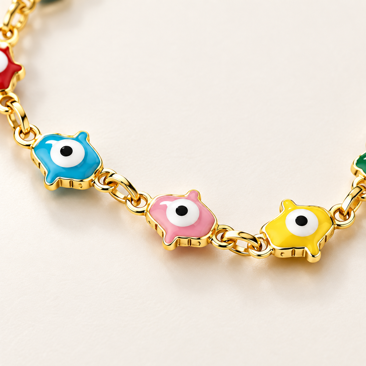 Alma Evil Eye Bracelet — close-up of the design and finish