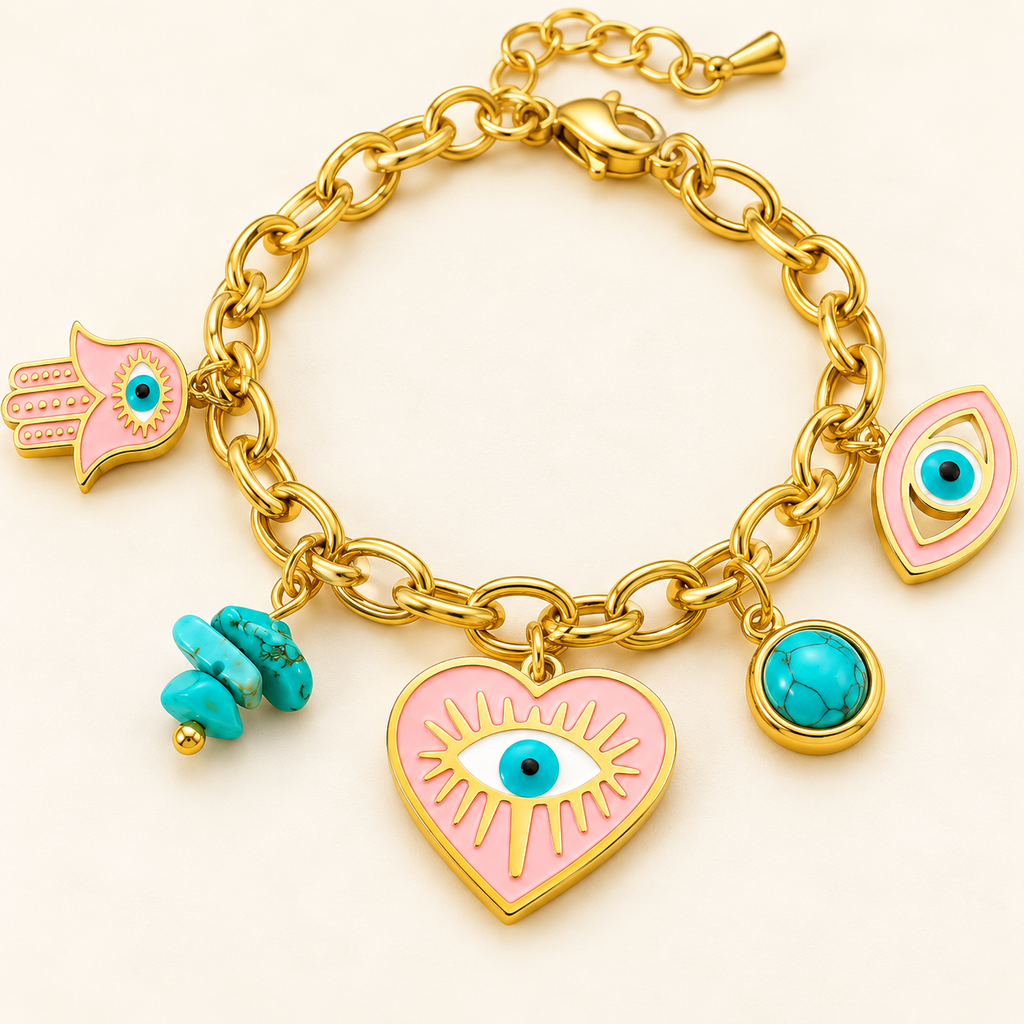 Noor Evil Eye Bracelet — close-up of the design and finish