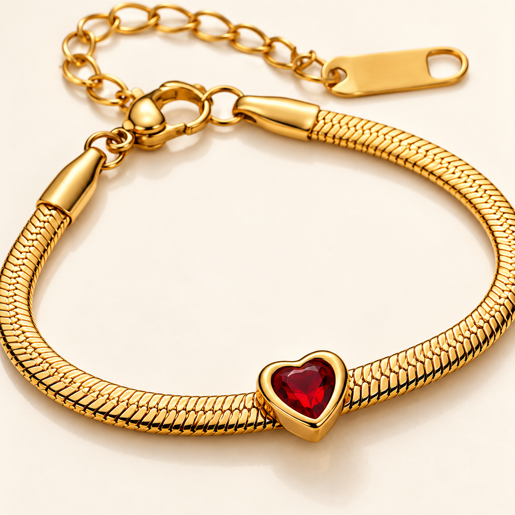 Lola Heart Bracelet — close-up of the design and finish