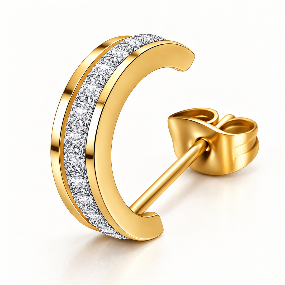 Amara Crystal Stud Earrings – individual close-up showing design details
