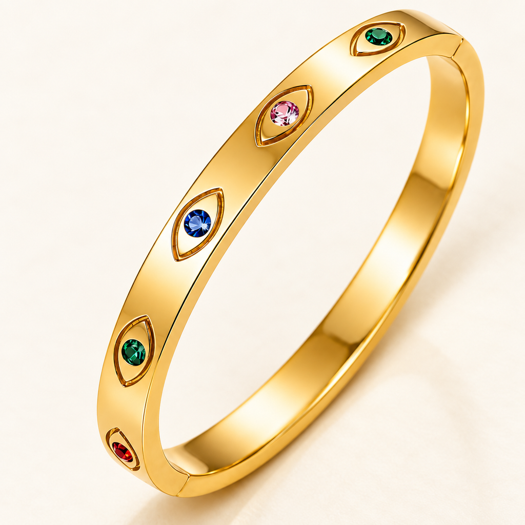 Liana Evil Eye Bracelet — close-up of the design and finish