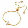 Radiant Flower Adjustable Bracelet — full bracelet on white background
