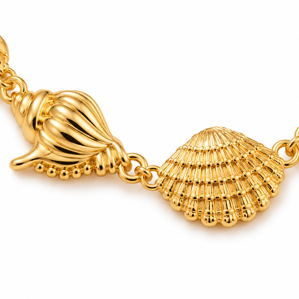 Seashell Elegance Bracelet — macro close-up detail