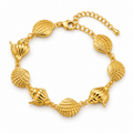 Seashell Elegance Bracelet — full bracelet on white background
