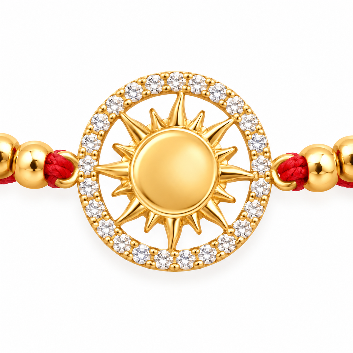 Radiant Sun Adjustable Bracelet — macro close-up detail