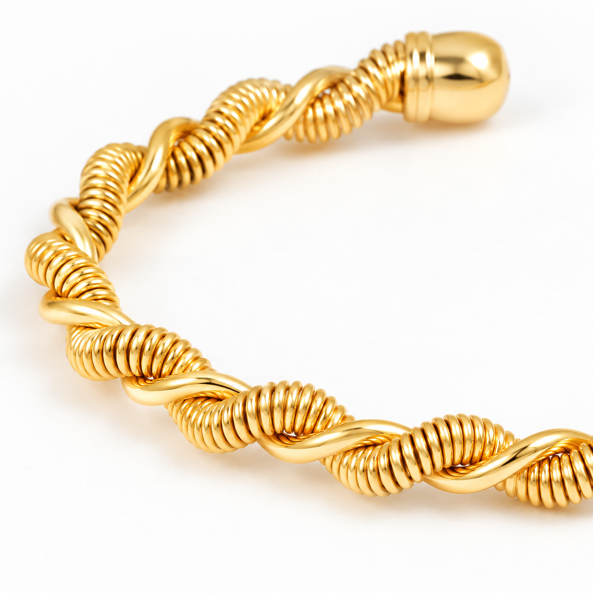 Twisted Rope Cuff — macro close-up detail