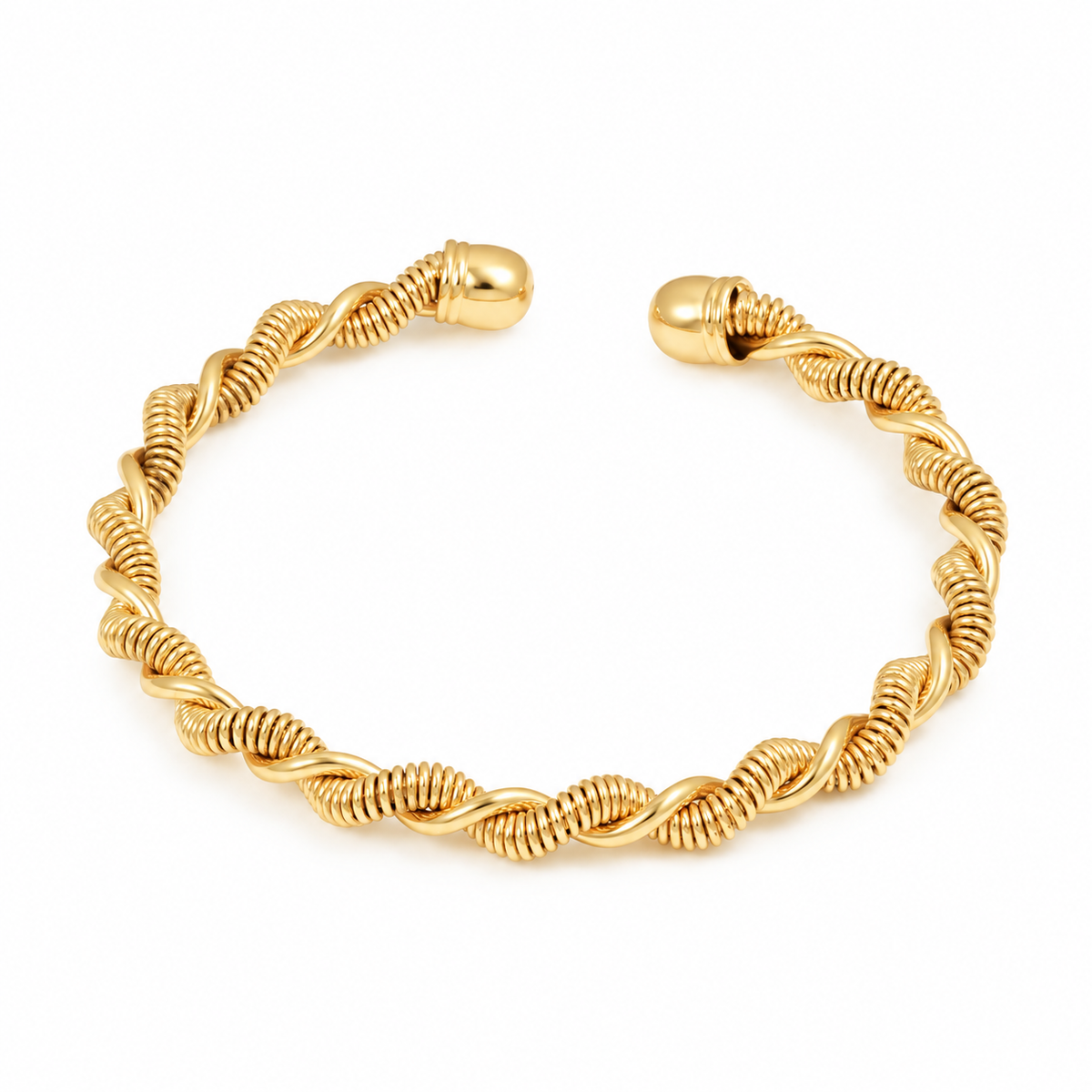 Twisted Rope Cuff — full bracelet on white background