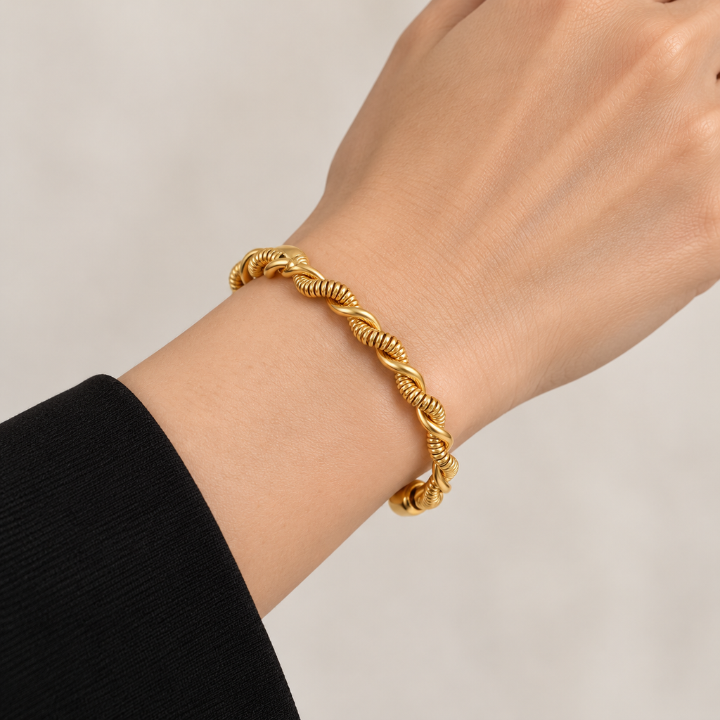 Twisted Rope Cuff — realistic wrist try-on