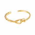 Twist Knot Cuff — full bracelet on white background
