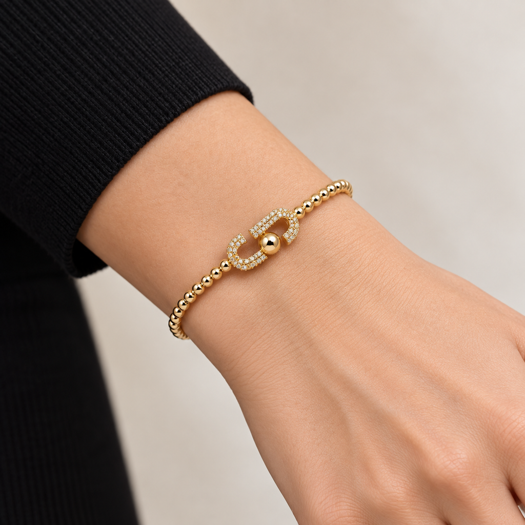 Crystal Link Cuff — realistic wrist try-on