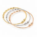 Tri-Tone Textured Cuff Set — full bracelet on white background