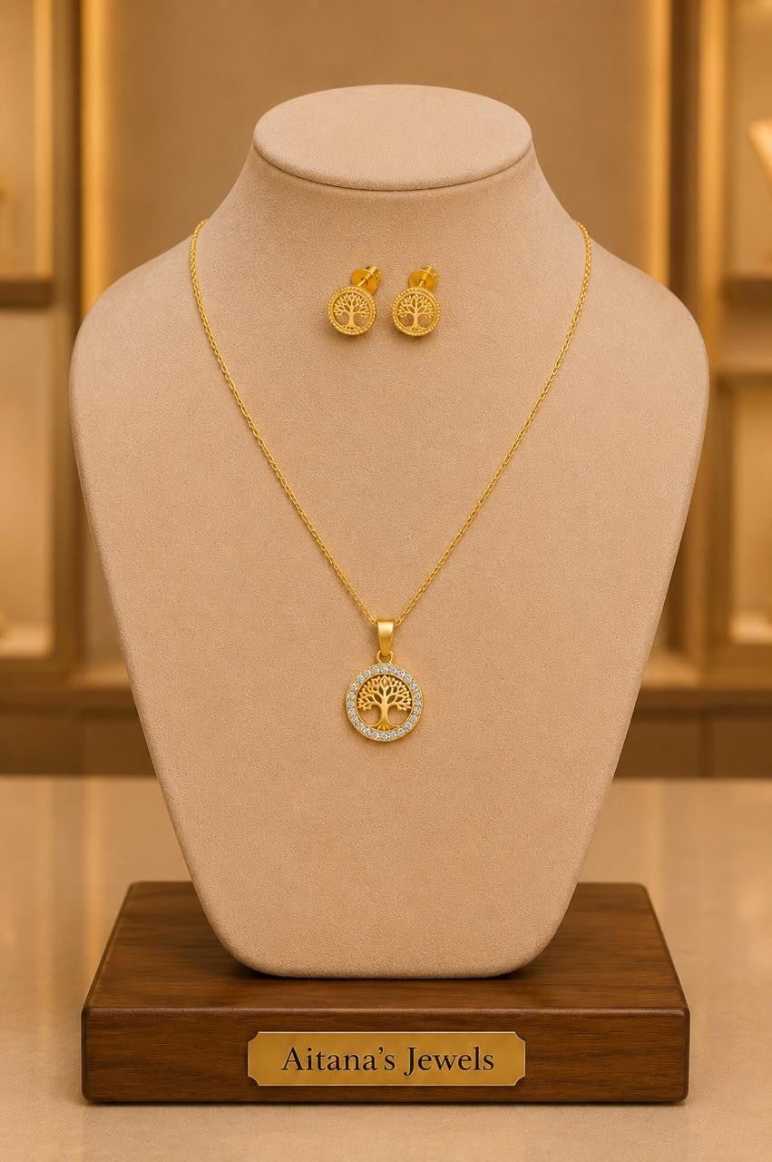 Tree of Life Jewelry Set – Gold Plated — original product photo 3