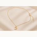 Sparkling Moon Pendant Necklace – Gold Plated — original product photo 5