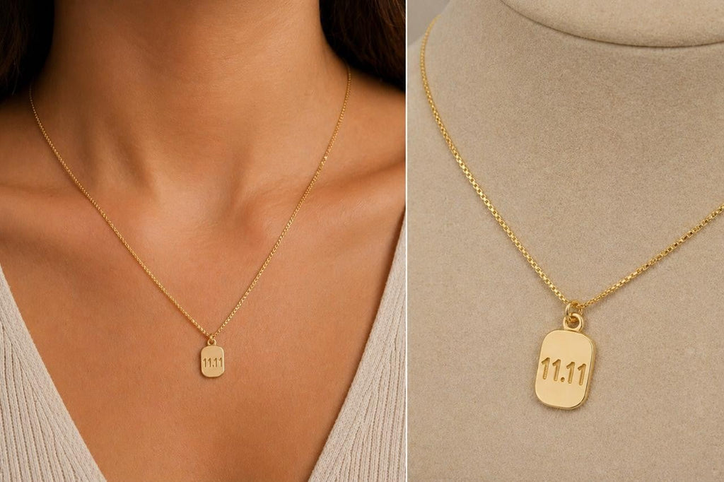 11:11 Pendant Necklace – Gold Plated — original product photo 2