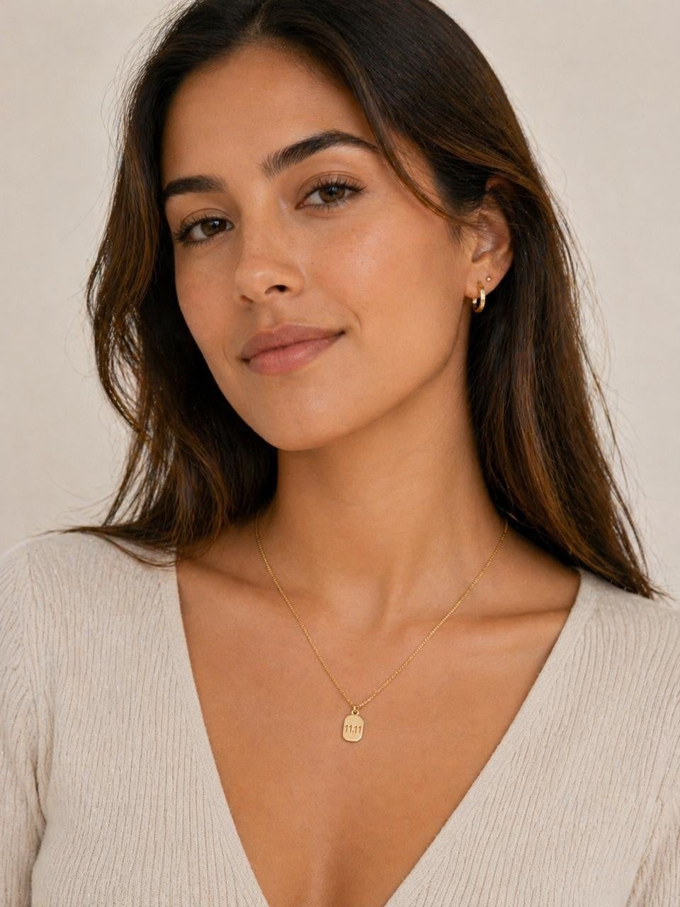 11:11 Pendant Necklace – Gold Plated — original product photo 3