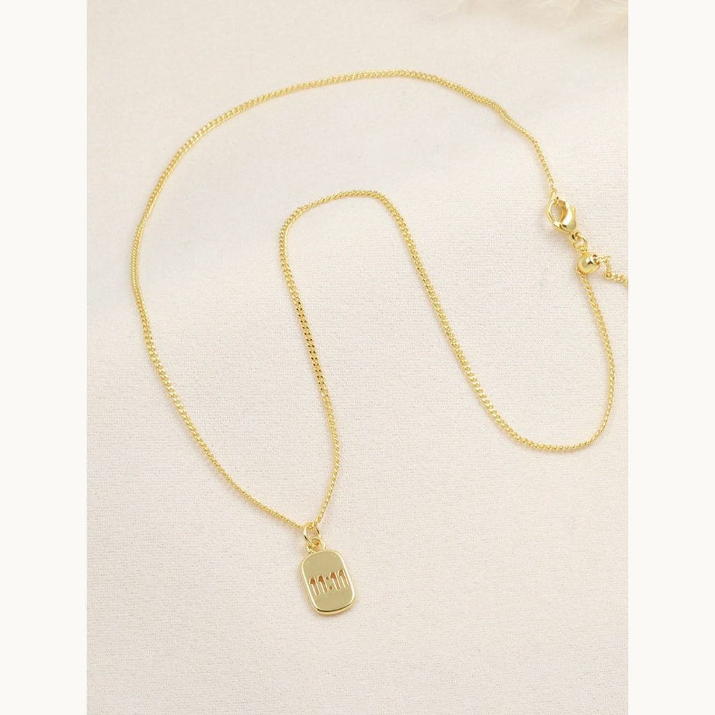 11:11 Pendant Necklace – Gold Plated — original product photo 6
