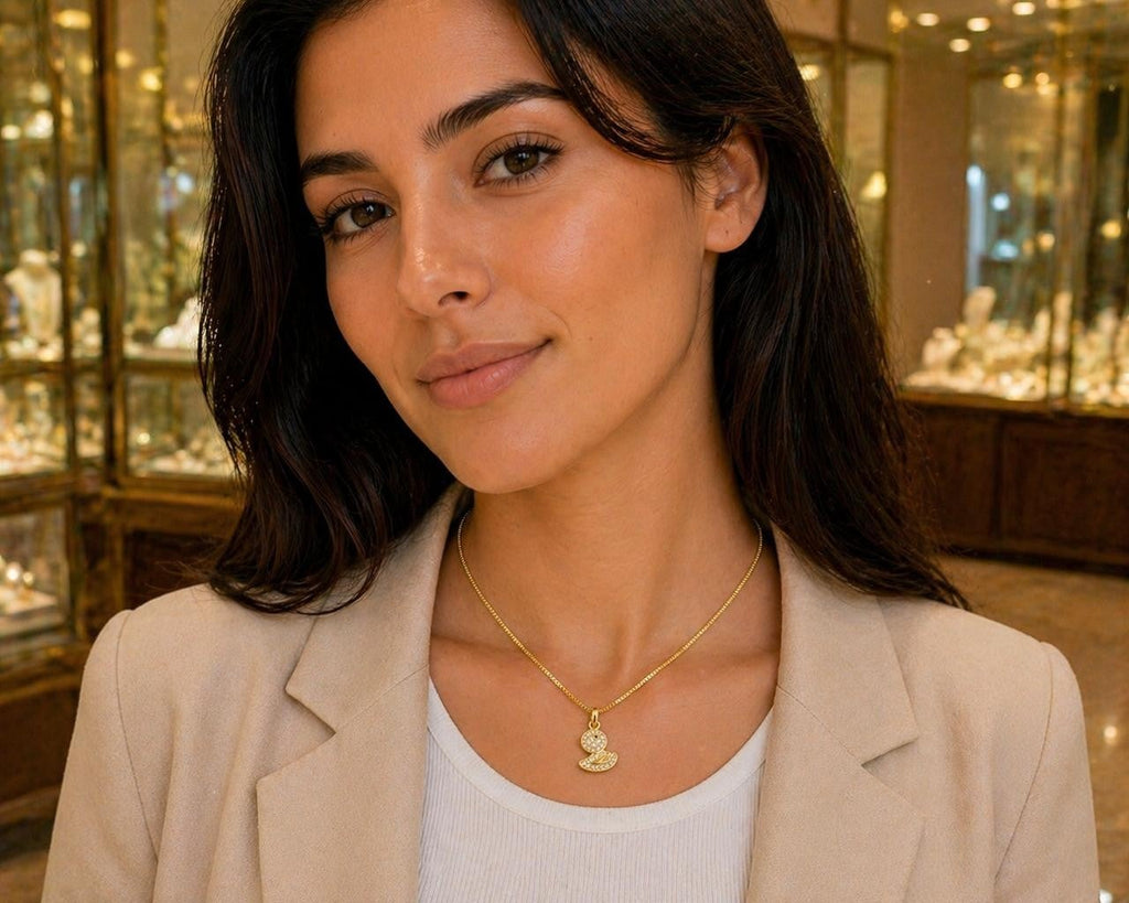 Sparkling Duck Adjustable Necklace – Gold Plated — original product photo 1