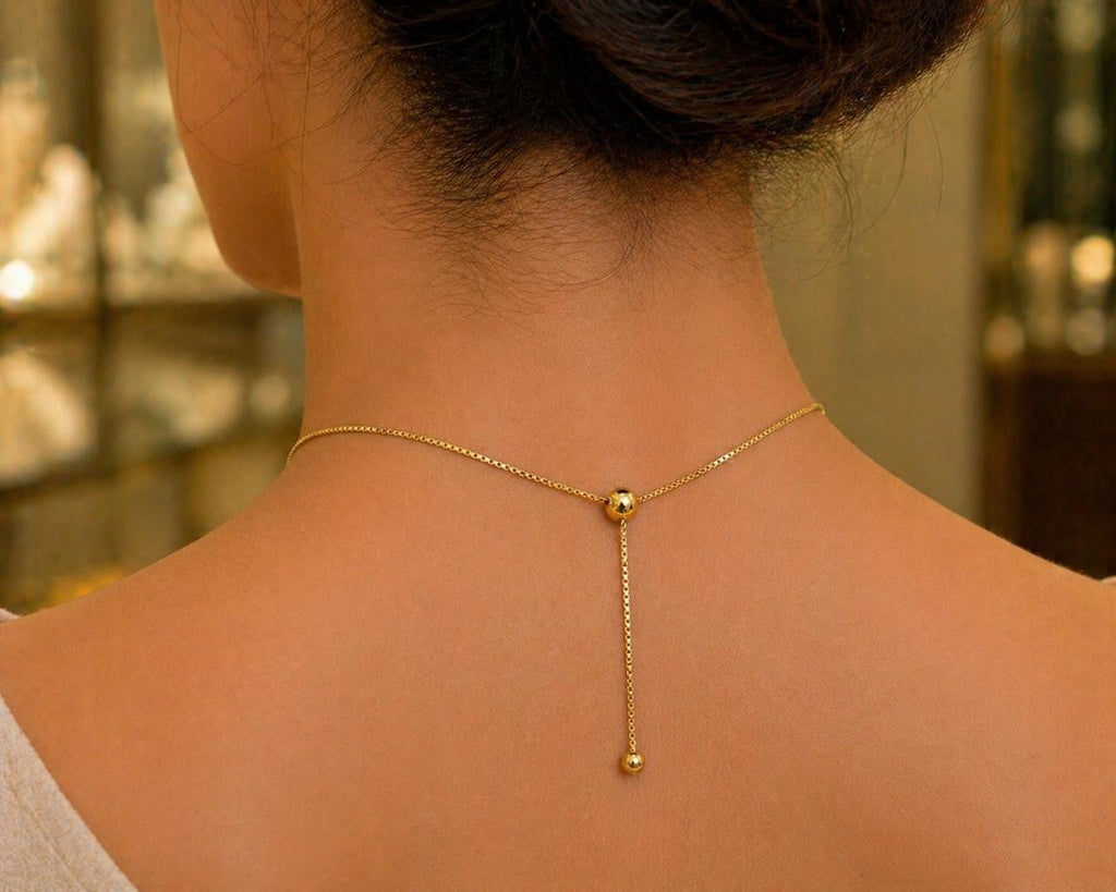 Sparkling Duck Adjustable Necklace – Gold Plated — original product photo 3