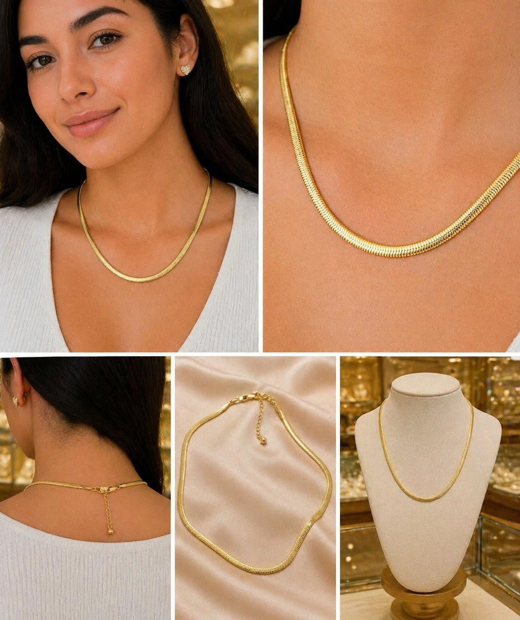 Minimalist Fine Chain Necklace – Gold Plated — original product photo 4