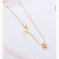 Sparkling Initial Pendant Necklace – Gold Plated — original product photo 6