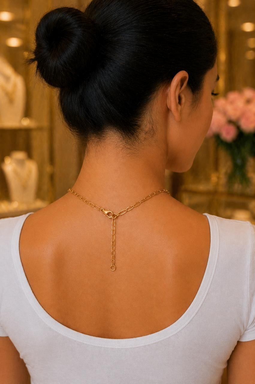 Heart & Mushroom Statement Necklace – Gold Plated — original product photo 2
