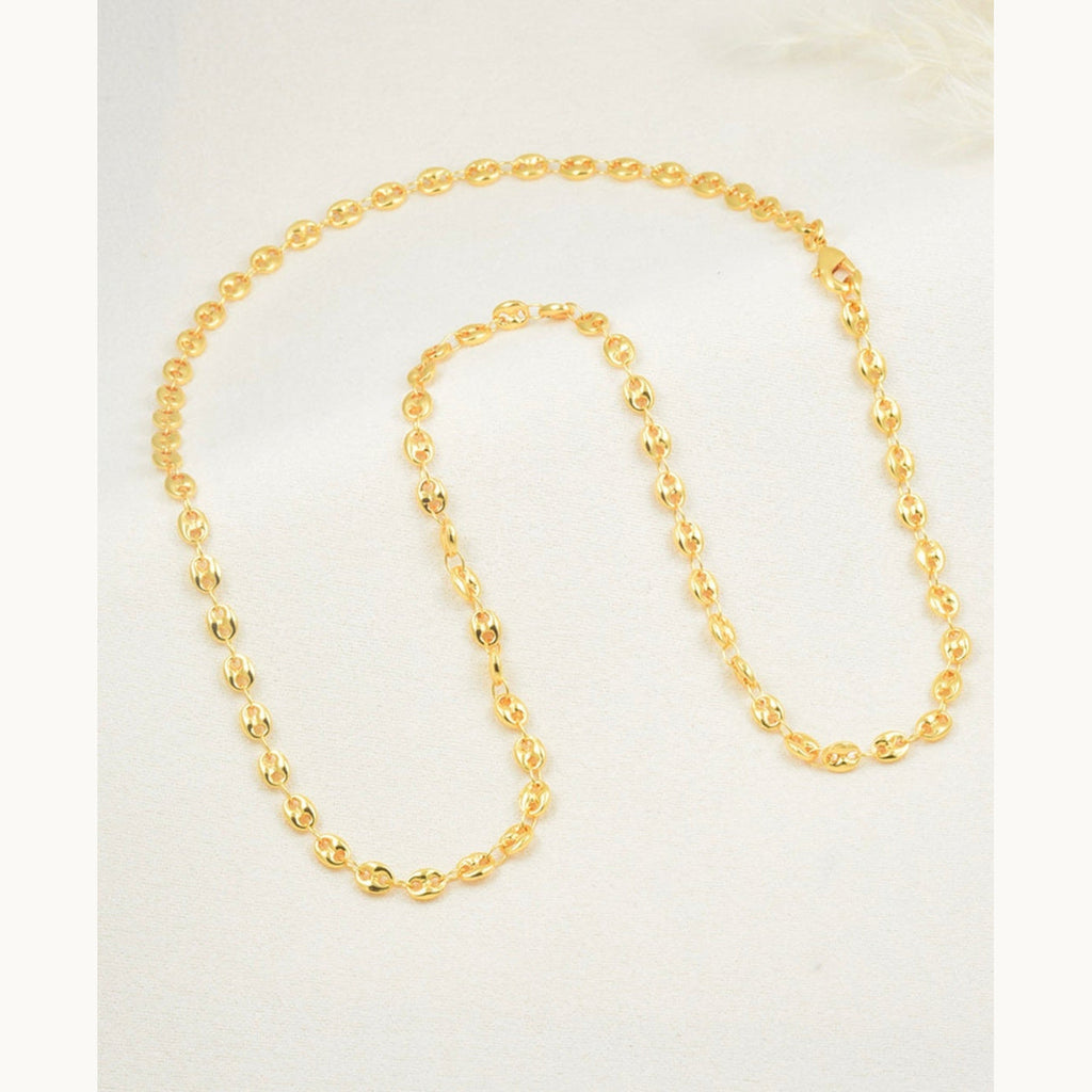 Textured Mariner Link Chain Necklace – Gold Plated — original product photo 1