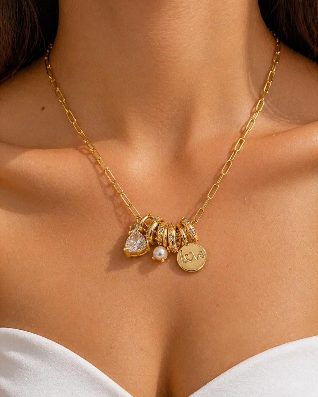 Love Charm Necklace – Gold Plated — original product photo 1