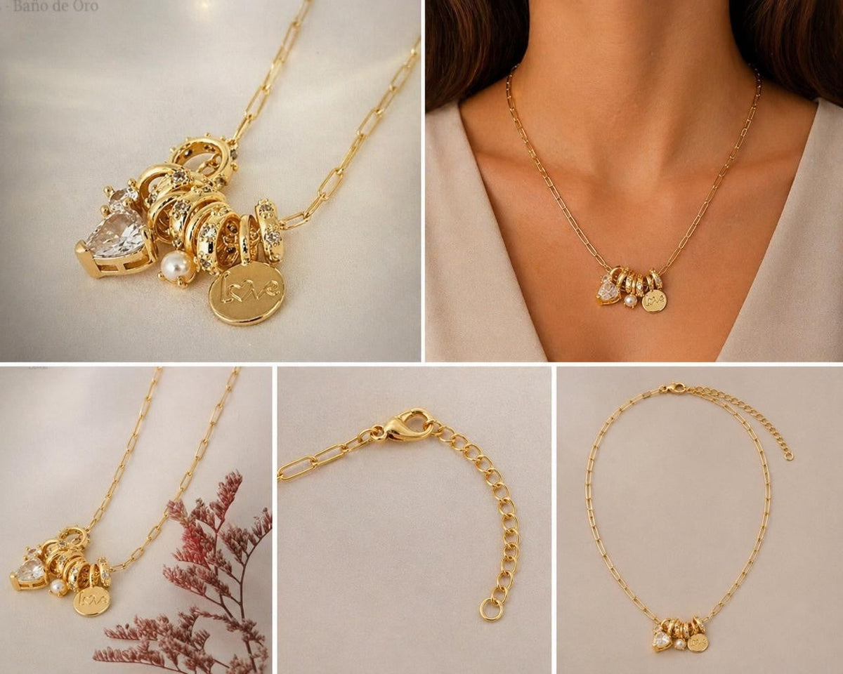 Love Charm Necklace – Gold Plated — original product photo 4
