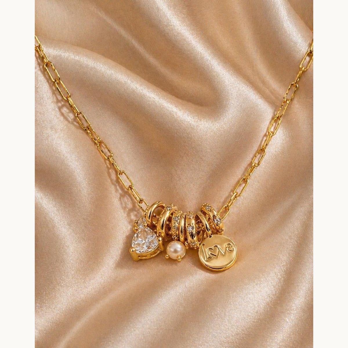 Love Charm Necklace – Gold Plated — original product photo 5