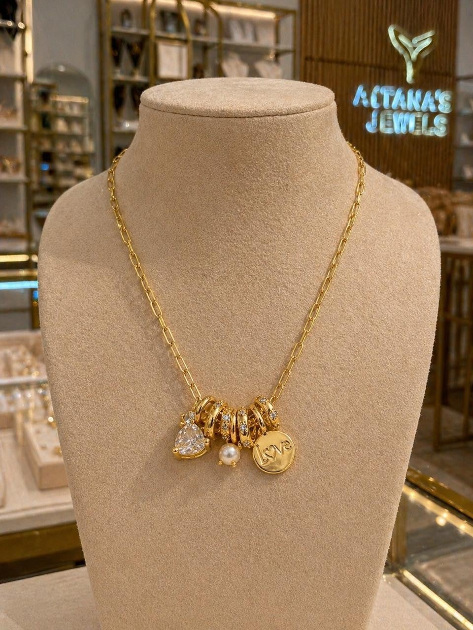 Love Charm Necklace – Gold Plated — original product photo 6
