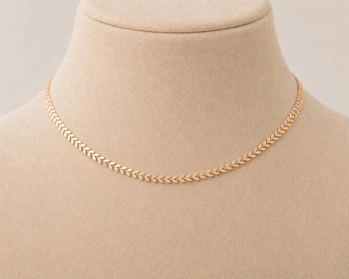 Radiant Braided Chain Necklace – Gold Plated — original product photo 6