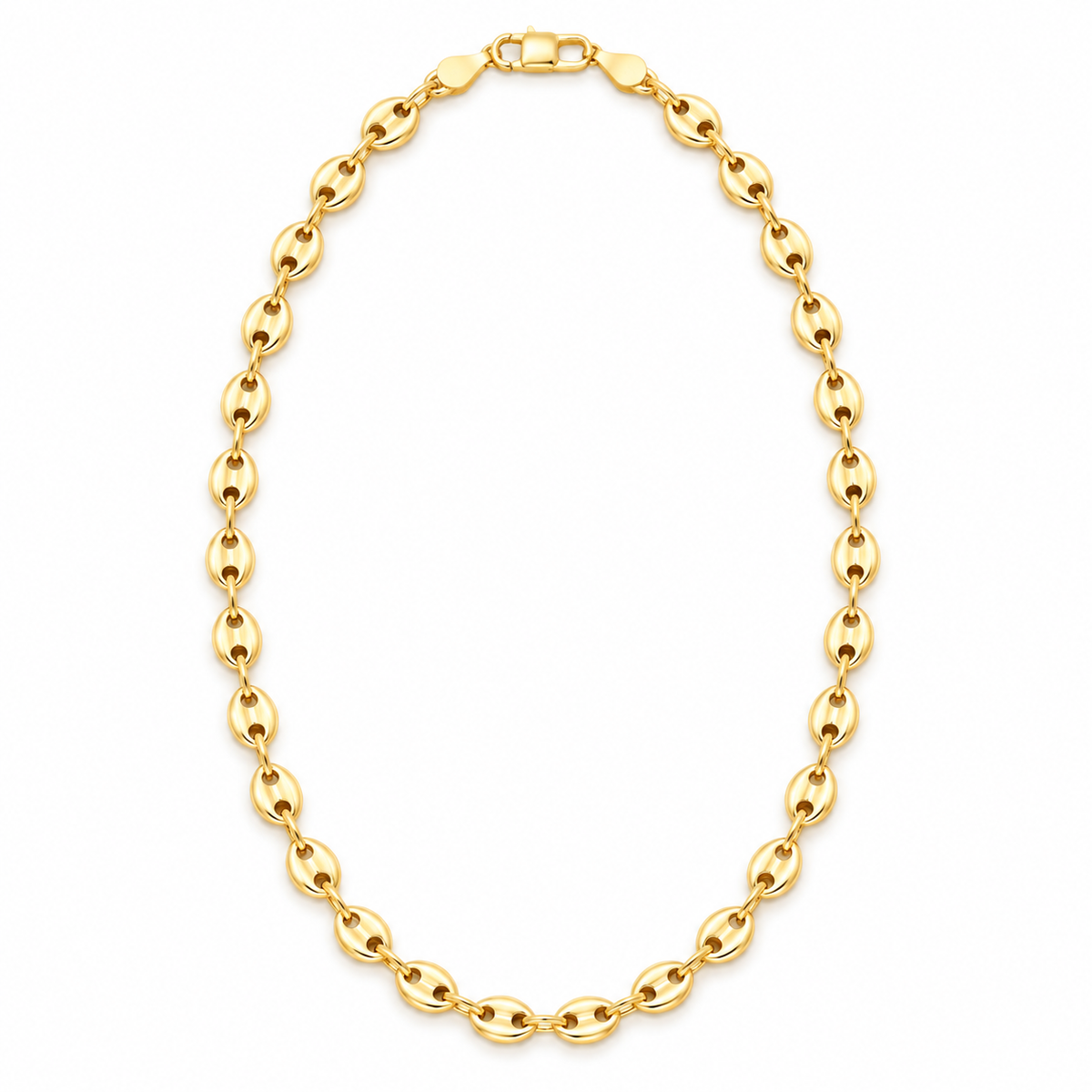 Coffee Bean Chain Necklace 18K Gold Filled – 23.6” — Product view