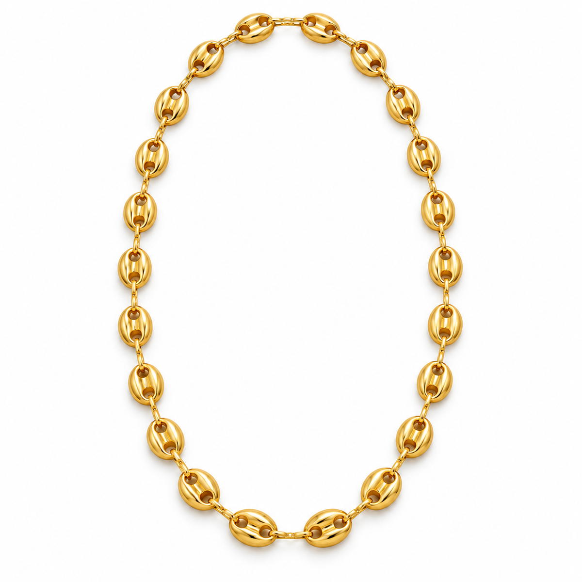 18K Gold Filled Coffee Bean Chain Necklace – 23 Inches — Product view