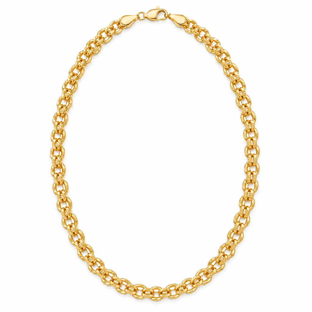 18K Gold Filled Wheat Chain Necklace – 23.6” — Product view